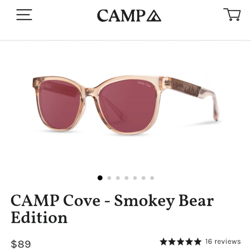 Camp Cove Sunglasses - Smokey Bear Edition